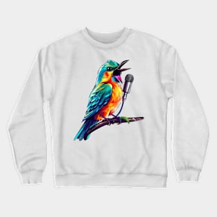 90s Retro Bird Singing Crewneck Sweatshirt